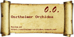 Osztheimer Orchidea névjegykártya